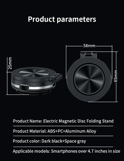 Intelligent Magsafe Car Mount – Magnetic Vacuum Mobile Phone Holder with Folding Swivel Stand and Strong Adsorption