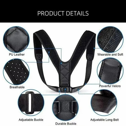 Back Posture Correction Belt: Unisex Breathable Body Shaping for Hunchback Prevention and Sitting Posture Correction