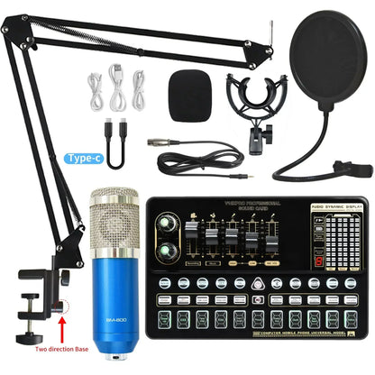V10XPRO Computer & Mobile Live Stream Microphone Kit – Audio Studio Vocal Recording Equipment