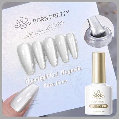BORN PRETTY Cat Magnetic Gel Nail Polish 117 Colors 10ml Full Coverage Semi-Permanent Soak-Off Nail Varnish for Salon Manicure Glitter Cat Eye Nails