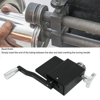 Intercooler Pipe Bead Form Roller Machine - Manual Tubing Bead Roller for 5/8in & Larger Steel Pipes
