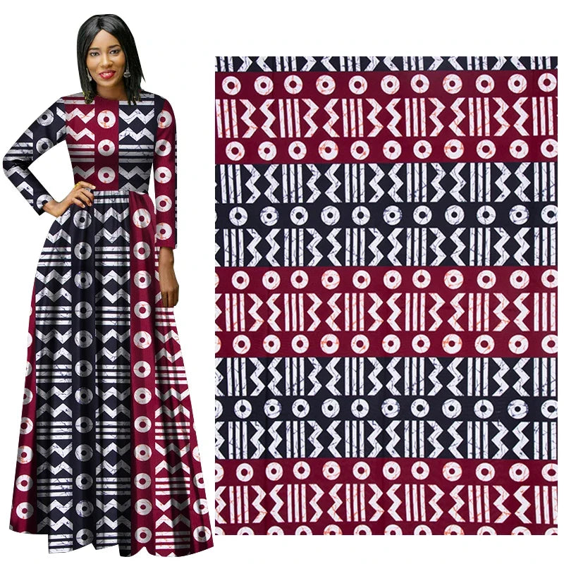 African Wax Fabric Nigeria Ankara Block Print - High Quality Batik Sewing Cloth