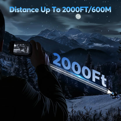4K Night Vision Binoculars with 32GB, 8X Digital Zoom & Infrared Goggles – 3” Screen Tactical Hunting & Camping