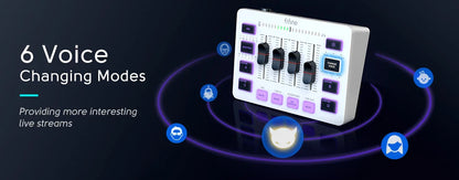 FIFINE 4-Channel USB Gaming Mixer with XLR Mic Interface – RGB Sound Mixer for Game, Podcast & Streaming AmpliGame SC3W