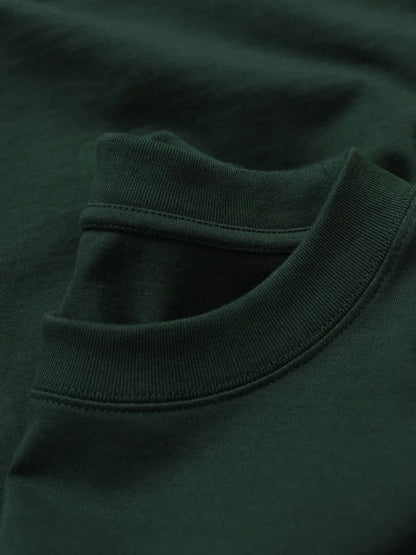 Heavy Cotton Oversized Men’s T-Shirt – 320g Solid Color Drop Shoulder Short Sleeve