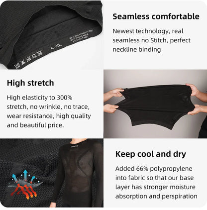 DAREVIE Cycling Base Layer - Seamless Compression Full Sleeve Underwear, Breathable MTB & Road Bike Vest (2023)