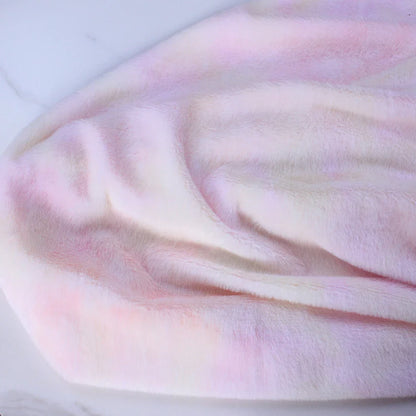 8MM Tie-Dye Plush Fur Fabric — Soft Gradient Rabbit Fur for DIY Dolls, Clothing, Pillows & Scarves