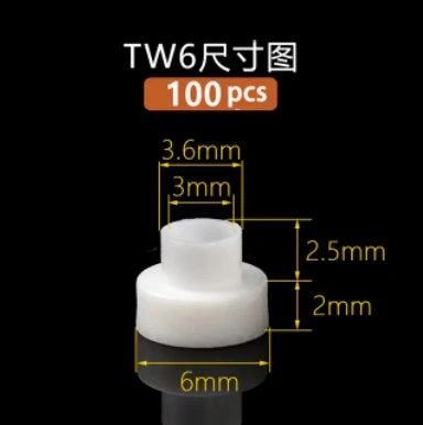 M2-M16 Nylon Step T-Type Washers — Plastic Insulated Crystal Gaskets for M2, M3, M4, M5, M6, M8, M10, M12, M14, M16