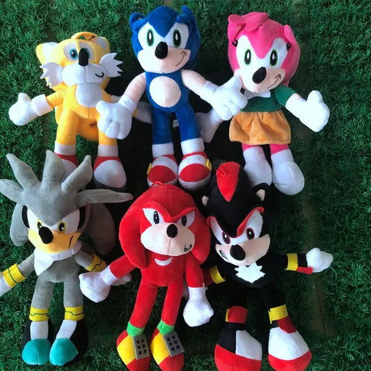 Super Sonic Hedgehog Plush Dolls — Shadow, Amy Rose, Knuckles, Tails Anime Stuffed Toy Gift for Kids