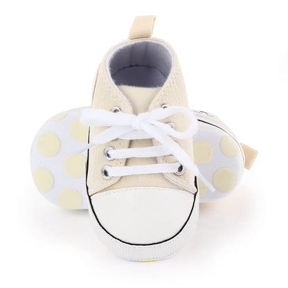 New Baby Shoes for Boys & Girls – Classic Canvas Casual Sneakers, Soft Sole Non-Slip Toddler Walkers D2486