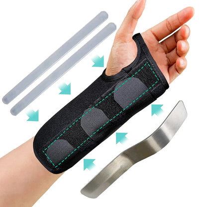 Adjustable Wrist Brace for Carpal Tunnel Relief — Night Support with Splints for Injury, Pain, Sprain, and Tendonitis