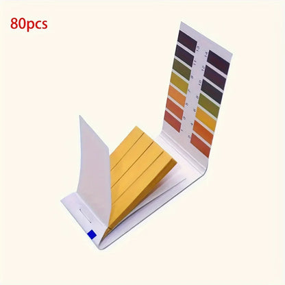 PH Test Strips 1–14 Indicator Litmus Paper – 80 Strips Pack Water & Soil pH Testing Kit for Home, Lab & Gardening Use