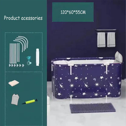 Foldable Portable Bath Tub - Ice & Hot Tub for Baby, Pet Bath, Sweat Steaming, Foot Spa, Outdoor Camping & Vehicle-Mounted