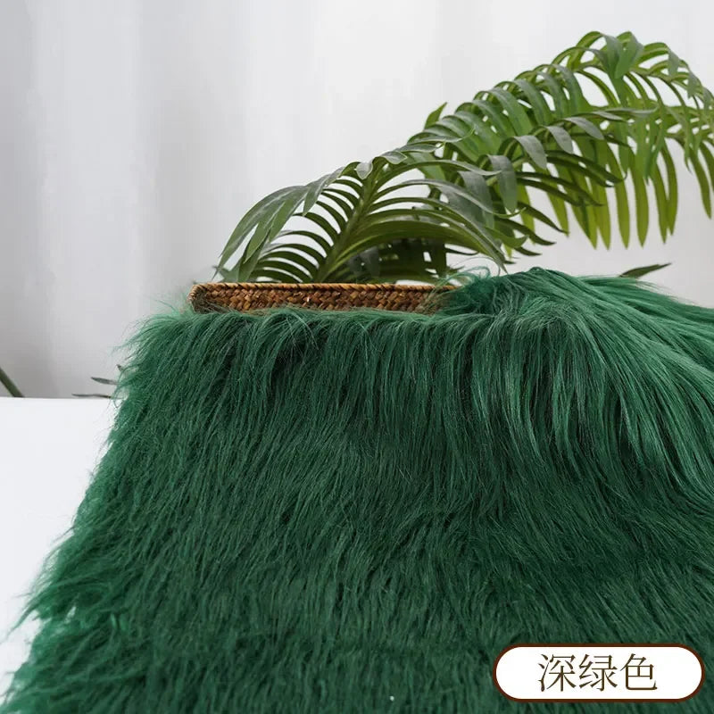 25x45cm Long Hair Faux Fur Fabric — DIY Animal Suit, Doll Hair, Beard Craft Material for Patchwork, Garment Sewing Accessories