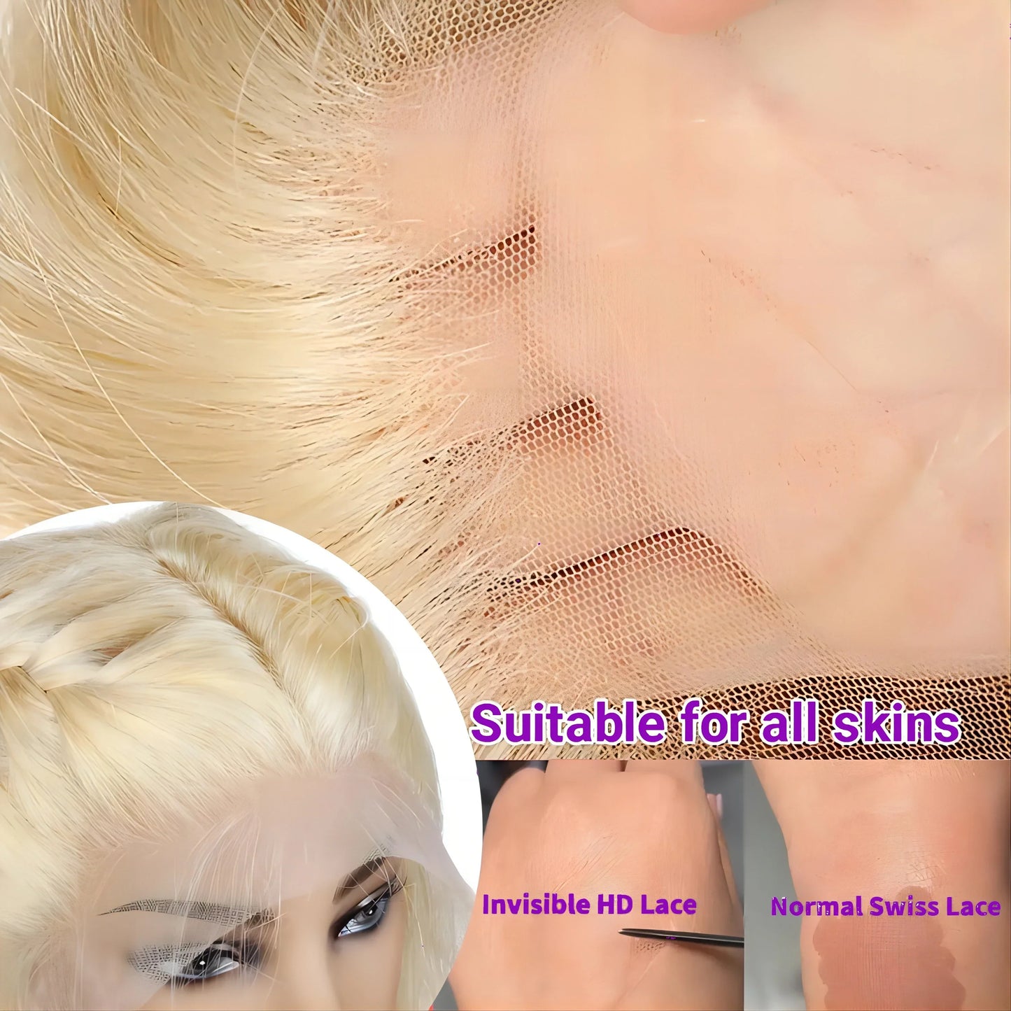 613 Blonde Body Wave Wig – Pre-Plucked 16-36 Inch 100% Human Hair, 13x4 13x6 HD Lace Frontal Wig, 180% 200% Density