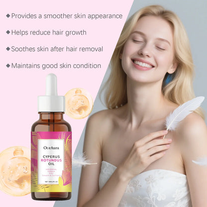 Cyperus Rotundus Hair Removal Oil - Gentle Body Care Oil for Smooth, Moisturized Skin