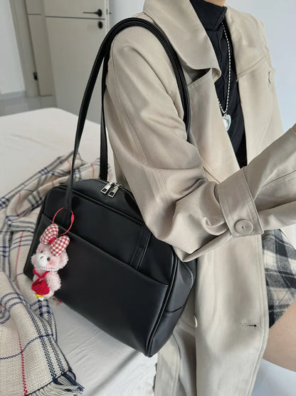 CGCBAG Vintage Designer Women’s Tote Bag – Luxury PU Leather Shoulder Bag, Large Capacity Handbag for Ladies