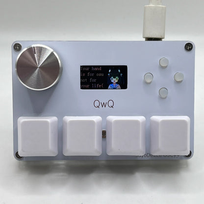 SayoDevice O3C++ OSU Keyboard | 4+4 Keys with OUTEMU Magnetic Pink Switches, Rapid Trigger, Knob & Screen, Copy Shortcut