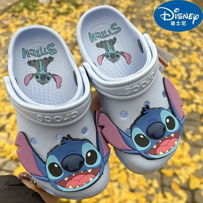 New Disney Lilo & Stitch Cartoon Beach Shoes – Non-Slip Breathable Casual Footwear for Boys, Girls & Adults