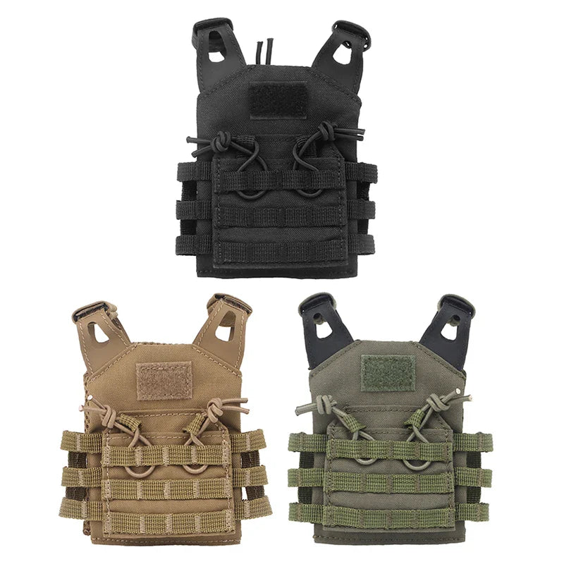 Mini Tactical Beer Bottle Vest Cover – Molle Vest Drink Holder for Dolls & Miniature Sets