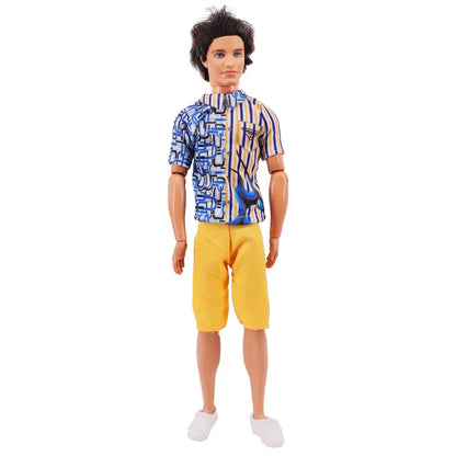 30cm Ken Doll Clothes – Pop Suit Top & Pants Outfit for Boys, Holiday Gift Doll Accessories