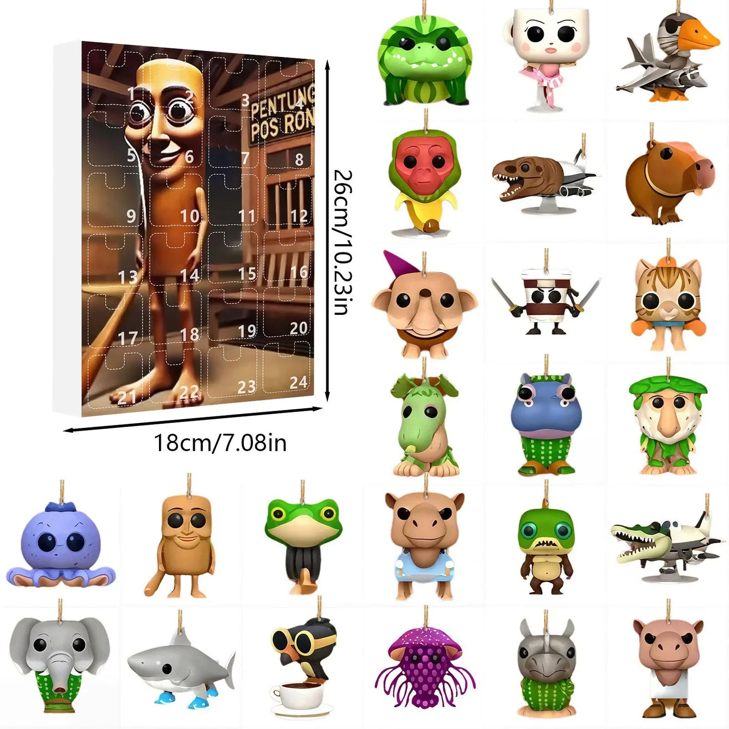 2025 Italian Brainrot Advent Calendar – Tung Tung Sahur Tralalero 24-Day Christmas Countdown Gift