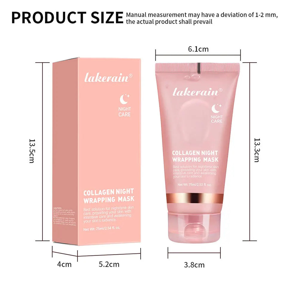 Night Collagen Wrapping Mask – Moisturizing, Brightening & Rejuvenating Korean Face Mask for Glowy Skin & Elasticity