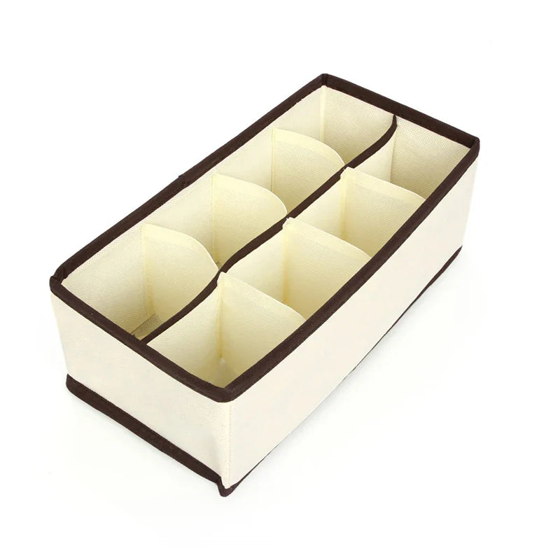 Foldable Underwear Drawer Organizer Box – Storage Case for Socks, Bras, Pants, Scarves, and Ties