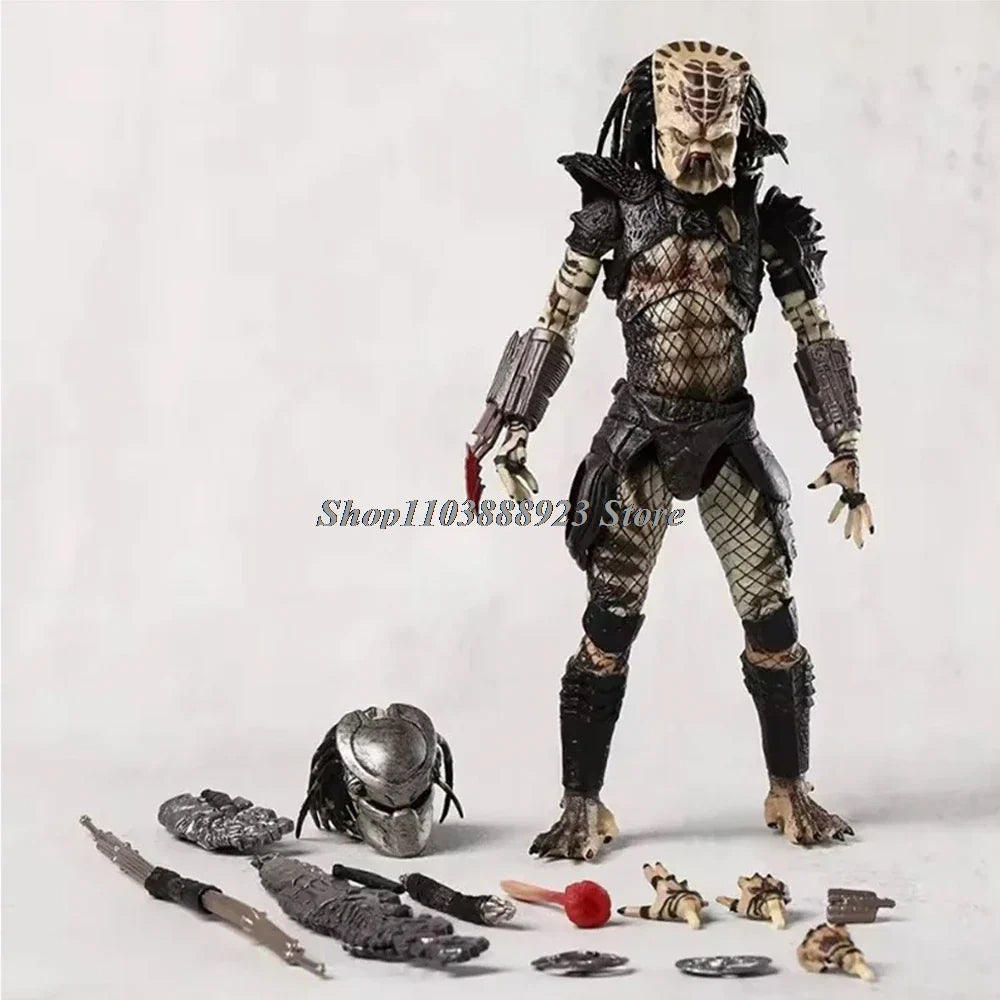 NECA Predator Ultimate Action Figure – Shaman, Elder, Armored & Jungle Hunter Snake Vision Alien Collectible Model Toy Gift