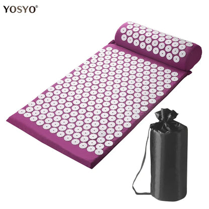 Yoga Massage Pads – Large Touchpoints for Neck, Back & Foot Relief, Household Massage Pillows in Purple