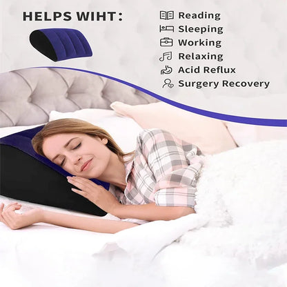 Inflatable Travel Pillow – Multifunctional Body & Lumbar Support, Yoga Pillow & Air Cushion for Travel Positions, Triangular Design