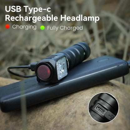 SOFIRN HS42 Headlamp 2100lm USB-C Rechargeable 18650 EDC Flashlight - SST40 LED Torch with Magnetic Power Bank for Camping