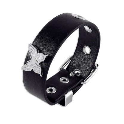 2024 Punk Cool Adjustable PU Bracelet for Men & Women – Vintage Gothic, Hip Hop, Rock, Kpop Dancer Jewelry Accessories