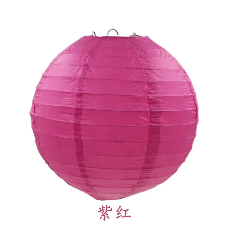 Round Paper Lanterns for Birthday Wedding Party Decor, DIY Hanging Lampion Balls, 4/6/8/10/12/14/16 Inch Craft Supplies
