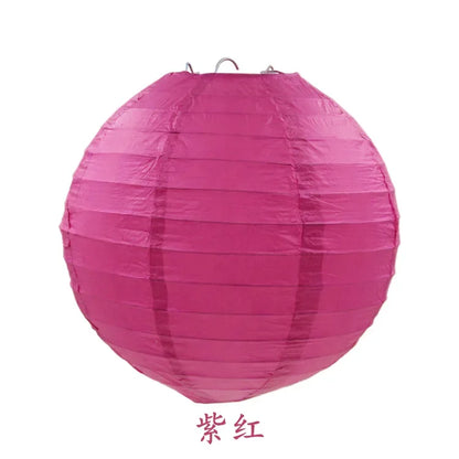 Round Paper Lanterns for Birthday Wedding Party Decor, DIY Hanging Lampion Balls, 4/6/8/10/12/14/16 Inch Craft Supplies
