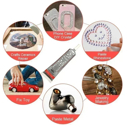 E6000 Crystal Rhinestone Craft Glue - Strong Epoxy Adhesive for Jewelry, Clothing & DIY Crafts