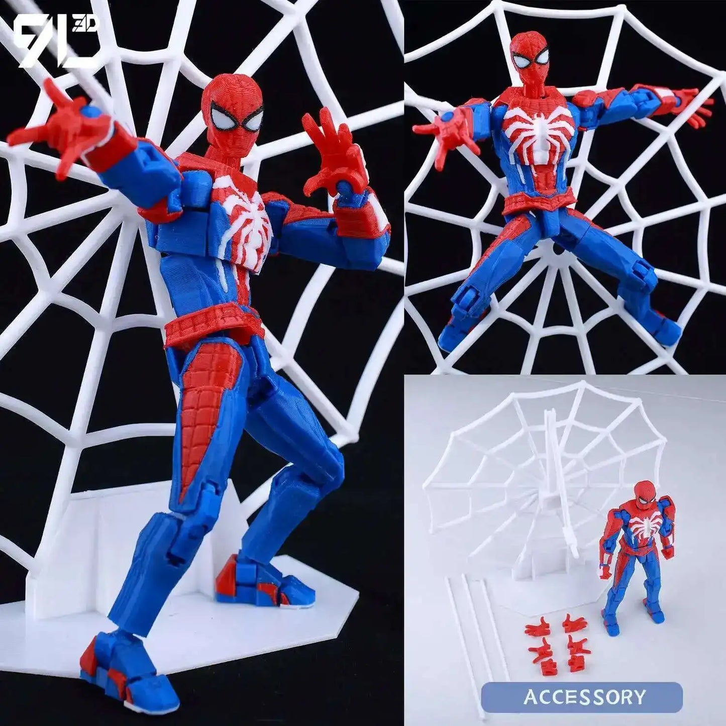 9L3D Superman & Batman Action Figures – Multi-Jointed Poseable LUCKY13 Titan13 Collectible Hero Toys