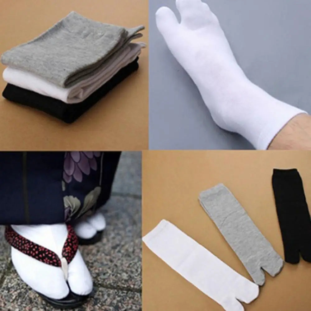 Unisex Split Toe Tabi Socks – Breathable Kimono Ninja Geta Flip Flop Two-Finger Sandal Socks