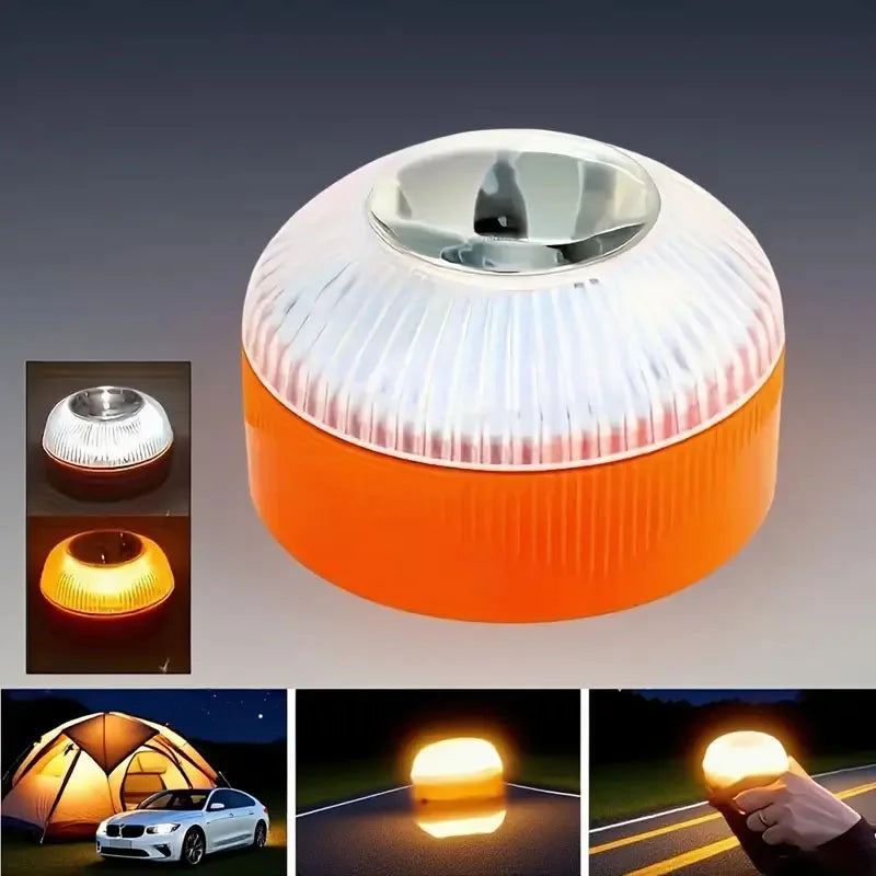 1/2PC LED Car Emergency V16 Light – Portable Magnetic Induction Strobe for Road Accidents & Warning