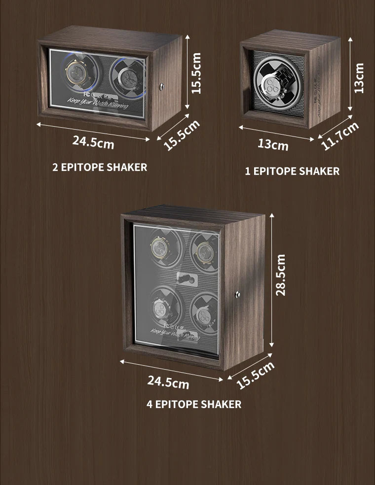 IBBETON Luxury Wood Watch Winder – High-End Automatic Watch Box (2/4/6 Slots) with Mabuchi Mute Motor & Storage Cabinet