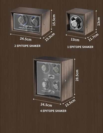 IBBETON Luxury Wood Watch Winder – High-End Automatic Watch Box (2/4/6 Slots) with Mabuchi Mute Motor & Storage Cabinet