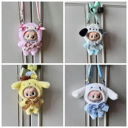 Sanrio Plush Doll Clothes — Kawaii Hello Kitty, Kuromi, Melody & Cinnamoroll Outfit for Labubu Plush Gift