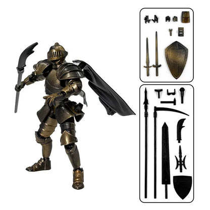 3D Printed Multi-Joint Action Figures – Medieval Knight Series, Creative Stress-Relief Toy, Handmade Gift for Kids