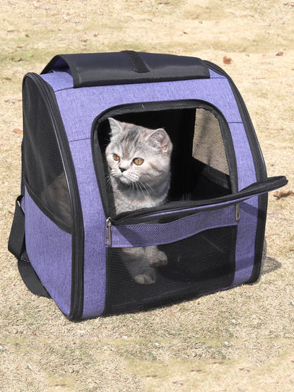 Lightweight Breathable Cat Backpack Carrier – Portable Travel Bag for Cats, Dogs & Small Pets