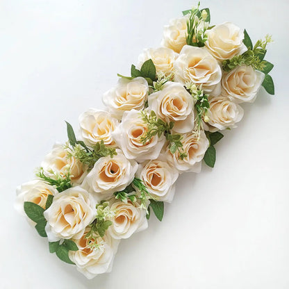 50cm Artificial Rose Flower Garland - Wedding Wall Backdrop, Party Decor & Photo Props