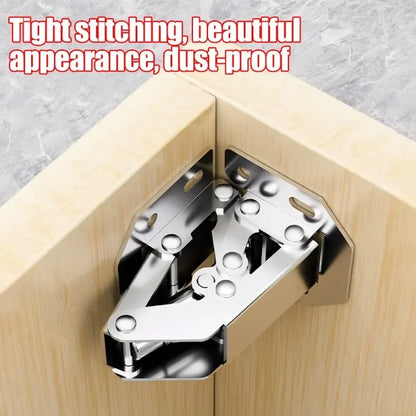 2/10PCS 90° Steel Cabinet Hinges – No-Drill Hydraulic Buffer Hinges for Kitchen Cabinets & Furniture