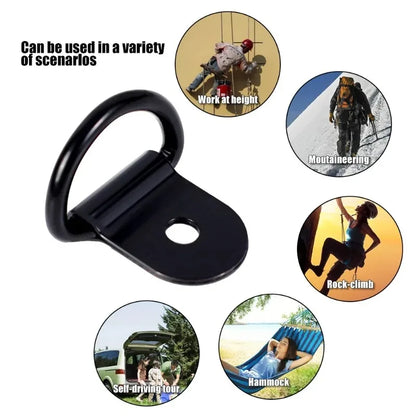 10/20pcs Stainless Steel D-Shape Pull Hook Tie Down Rings - Cargo Anchor Rings for Trucks, Trailers, RVs & Boats Accessories