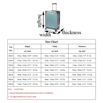 Transparent PVC Luggage Cover - Waterproof, Dustproof Suitcase Protector - Fashionable Travel Accessory