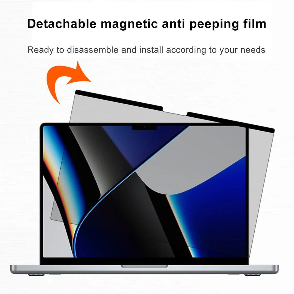 Magnetic Anti-Peeping Screen Protector for MacBook — Privacy Filter for Air 13.6/15 & Pro 14/16 (M1–M4, 2023)