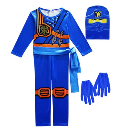 NINJA Cosplay Costume – Boys & Girls Jumpsuit Set for Halloween, Christmas, and Party Wear
